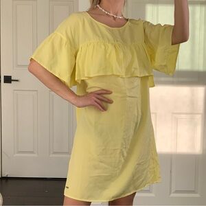 Top Secret Yellow Ruffled Dress - Size 38